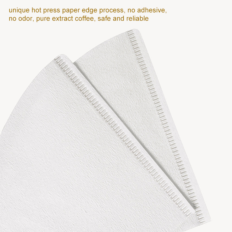 Papel de filtro de café TIMEMORE, 50 Uds., filtros de papel para verter sobre café, papel de filtro en forma de V para el hogar, funciona con gotero de café de cono