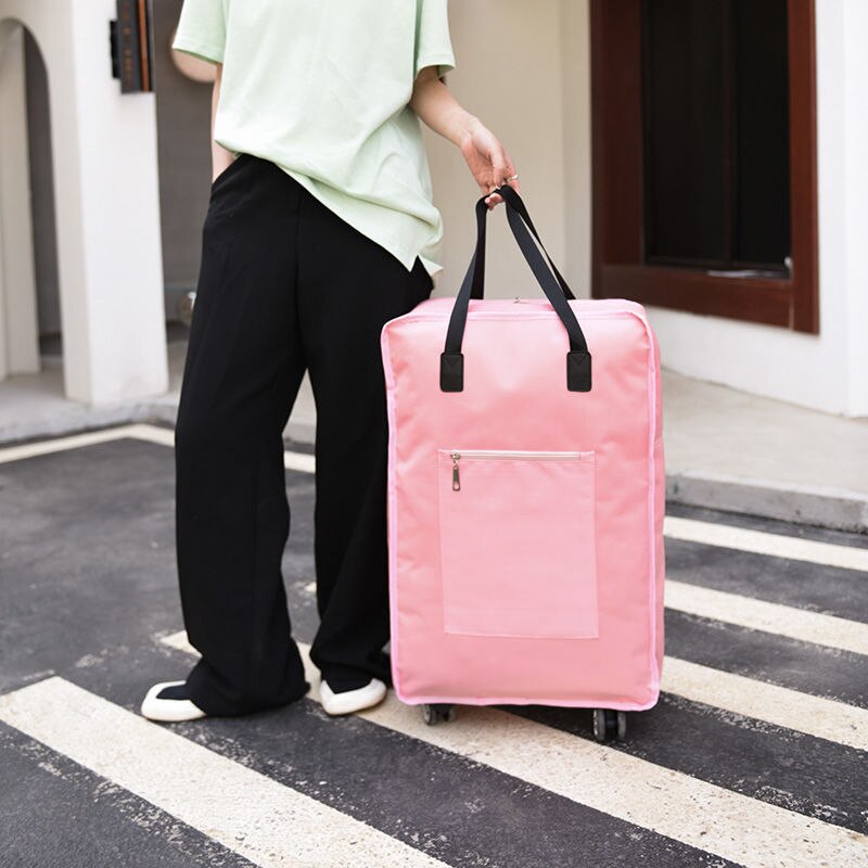 Große Kapazität Universal- Rad Reisetasche Ich bin Ausland Studie Oxford Tuch Klapp Rucksack Flugzeug Gepäck Lagerung Koffer Neue