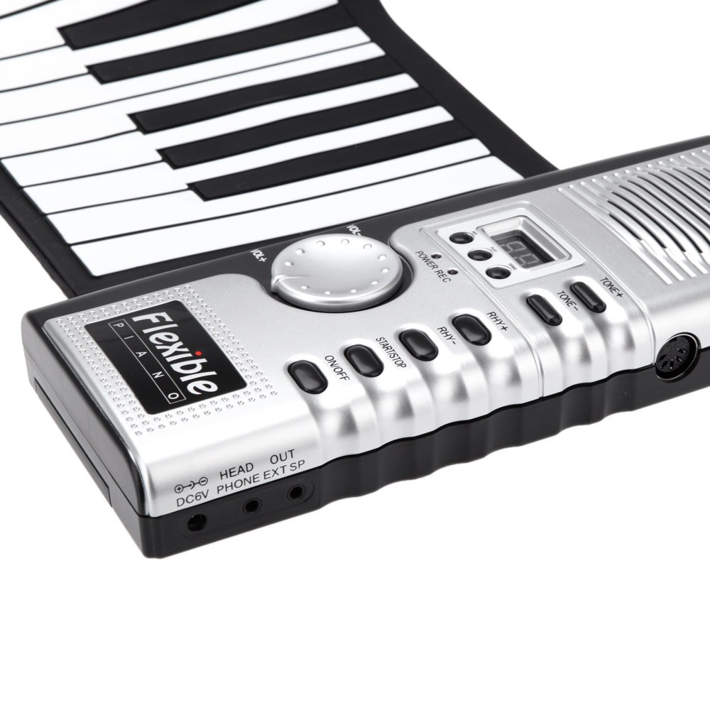 Electric Music Flexible Roll Up Electronic Soft Keyboard Piano Portable 61 Keys