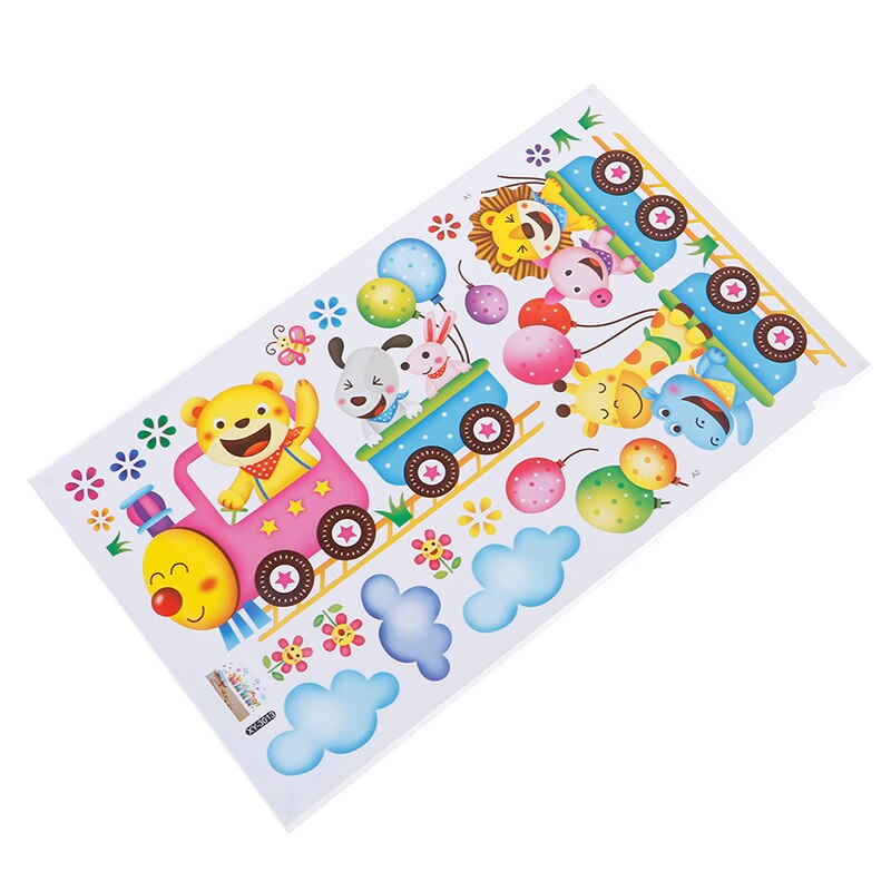 Muursticker kindertrein, muursticker, poster, muurschildering babyhuis, doe-het-zelf voor kinderkamer, interieur, kinderkamer