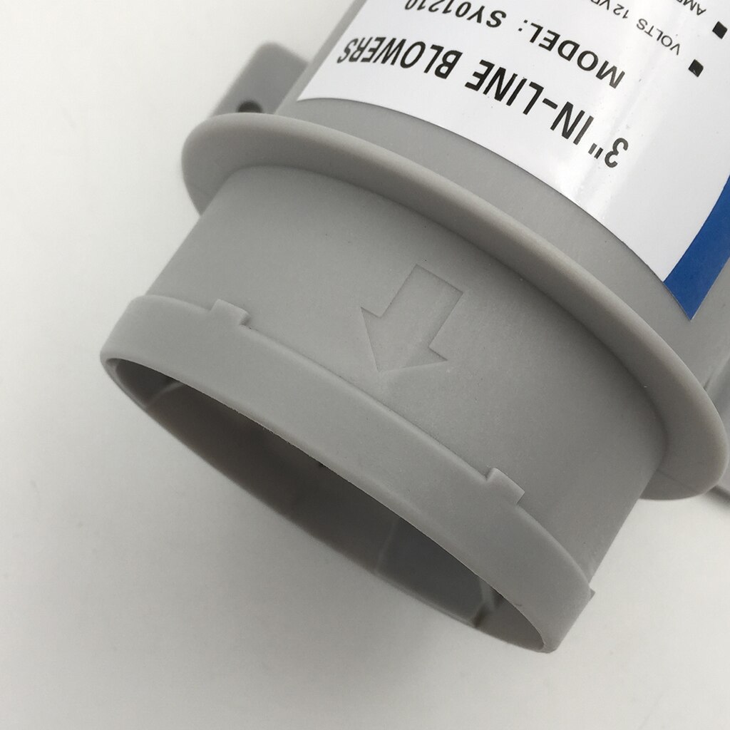 Cichy dmuchawa morski wybrzuszenie beczki turbosprężarka wentylator odporny na wodę 12V (3-Cal)