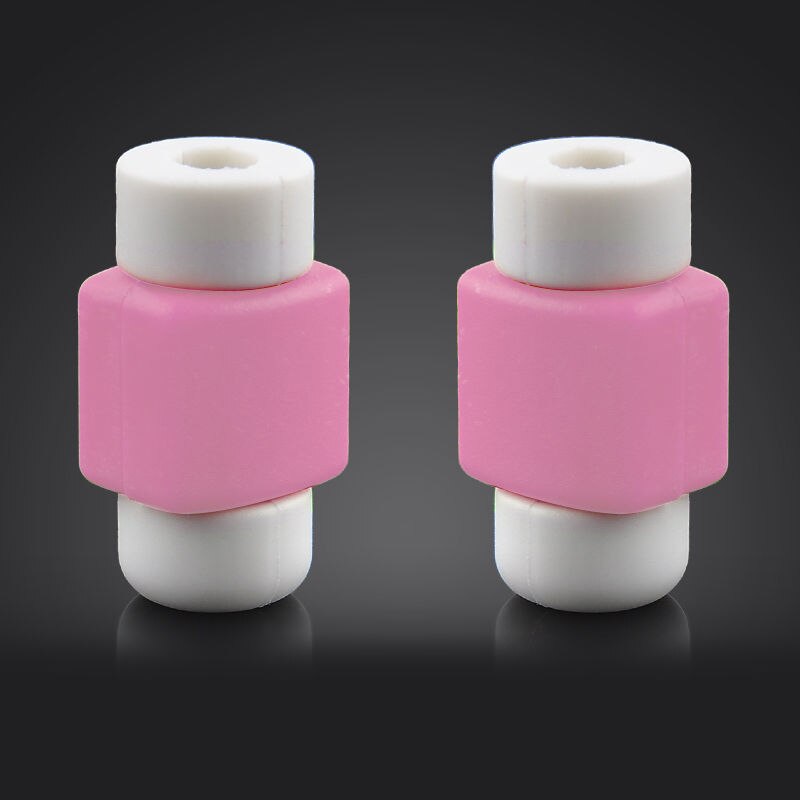 1 Protector de Cable de carga Compatible con Apple Iphone X 7 8 6s 5 5s accesorios de teléfono: Rosa