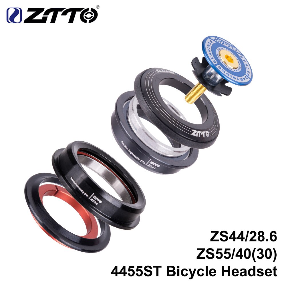 4455ST MTB Headset ZS44 ZS55 Tapered Straight Universal 1.5 inch 28.6mm Fork Zero Stack Integrated With Cups road bike: 4455ST BLUE