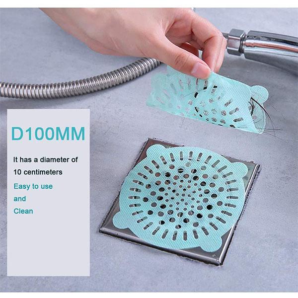 50PCS Universal Disposable Sink Filter One-time floor drain sticker Portable Drain Outlet Filter Hair Floor Floor Drain Stickers