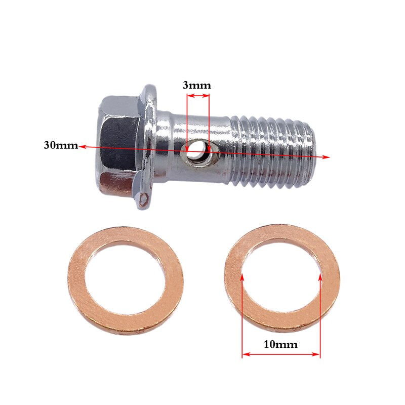 1 einstellen Motorrad M10 x 1,25mm Edelstahl Bremssattel Banjo Schrauben Schrauben Chrom Stahl Für Honda/Kawasaki/suzuki/Yamaha