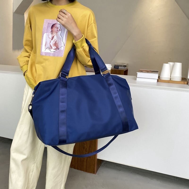 Moda duża torba podróżna kobiety kabina Tote Bag torebka nylonowa wodoodporna torba na ramię kobiety weekendowa torba na siłownię kobieta