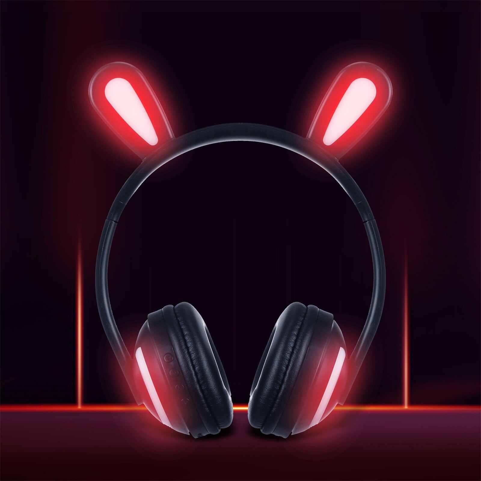 Earphones Wireless Bluetooth Cat Ear Headphones On-Ear Stereo Gaming Headset for Girls Long Lasting Battery