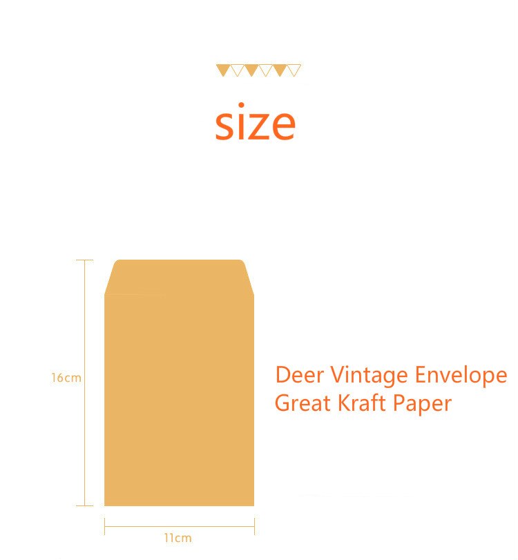 10 kpl/erä 16 x 11cm peura yritys hääjuhla kutsut kirjekuoret onnenkirjekuoret kraft ikkuna kirjekuori kiinteä tarvikkeet