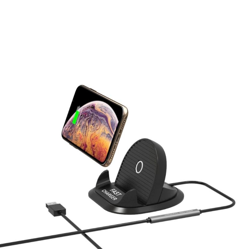 Anti Slip Auto Dashboard Mobiele Telefoon Houder 10W Qi Draadloze Oplader Stand Mount
