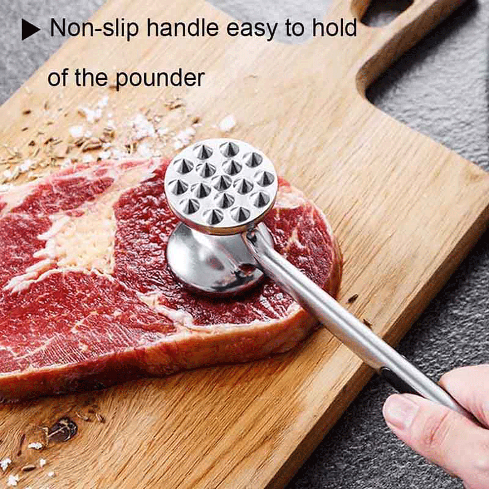 Meat Tenderizer Meat Hammer Chicken Pounder Non-slip Handle Double Sides Chicken Tenderizer Hammer Mallet Good Zinc Alloy
