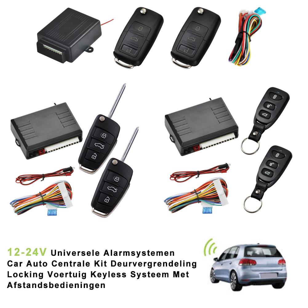 1Set 12/24V Universele Auto Alarm Systeem Automatische Centrale Kit Deurslot Voertuig Afstandsbediening Systeem