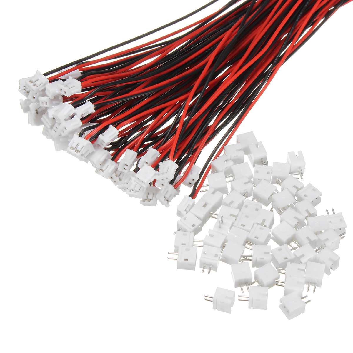 50pcs Mini Micro JST ZH 1.5mm SH 1.0mm PH 2.0mm 2-Pin Connector Plug With Wires Cables 120mm 150mm