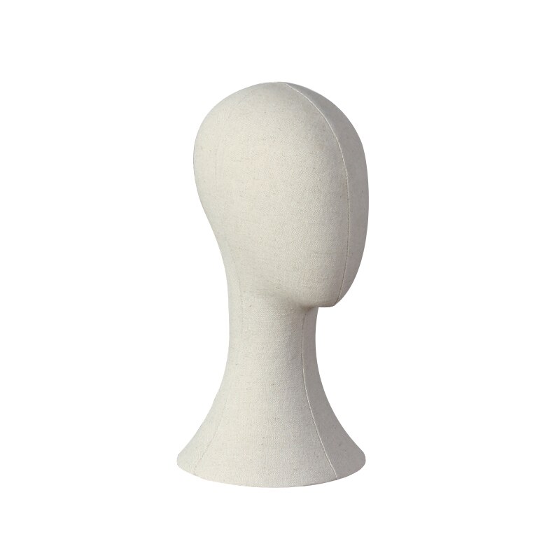 Vrouwelijk abstract mannequin hoofd display hoed pruik sjaals hoofddoeken ketting insteeknaald schuimdoek fluwelen stof witkop