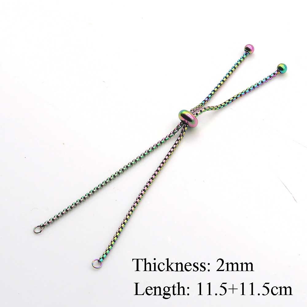 5 uds. De acero inoxidable DIY caja redonda cadena para mujeres pulsera joyería de DIY cadena al por mayor aceptar pedidos OEM