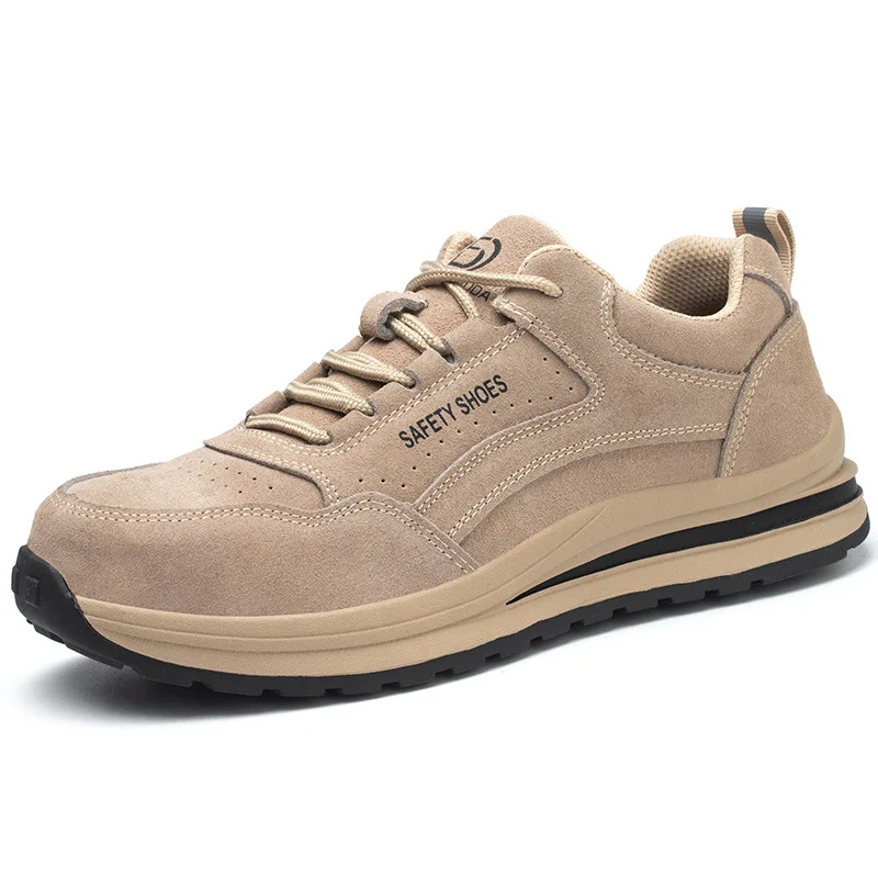 safety autumn shoes breathable work shoes anti stab work sneakers with steel toe indestructible shoes anti smashing safety shoes: 46 / Yellow