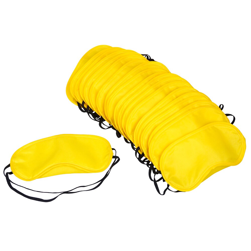 10 Teile/los Weiche Reisen Schlafen Augen Maske Schwarz Schatten Entspannen Schlaf Frauen Männer Augenbinde Augenklappe Nacht Augenklappe: yellow 10pcs