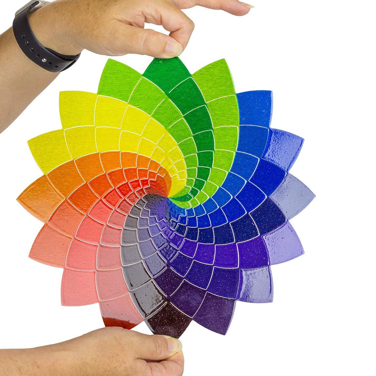 3D Silent Rotating Wind Chime Stainless Steel Wind Spinner Window Hanging Ornament Indoor Outdoor Metal windchime Decoration C05