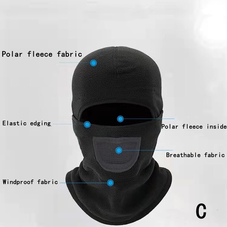 Winter Riding Mask Warm Motorcycle Riding Headgear Outdoor Windproof Ski Mask Cycling Mask Breathable Mask For Face: C