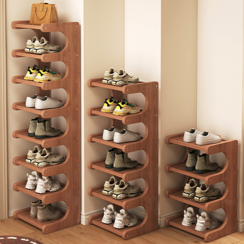 Zapatero, esquina del dormitorio en casa, estilo pequeño y estrecho, estante de almacenamiento multicapa, puerta de entrada, zapatero de alquiler