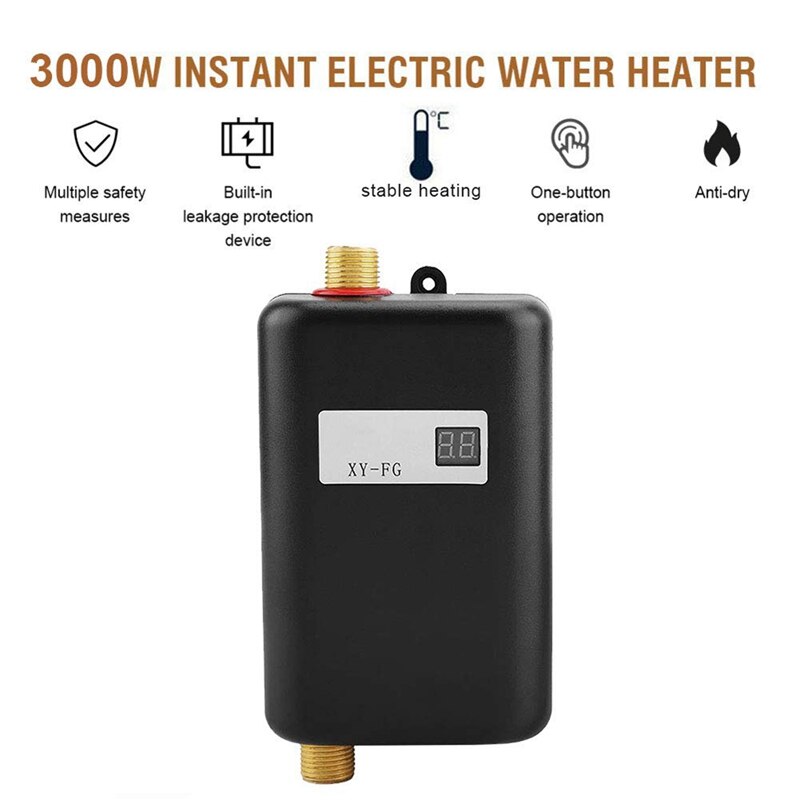 3800W mini elektryczna grzałka robić wody natychmiastowa elektryczna grzałka robić wody natychmiastowa elektryczna woda ogrzewanie prysznic 3 sekundy gorący EU wtyczka