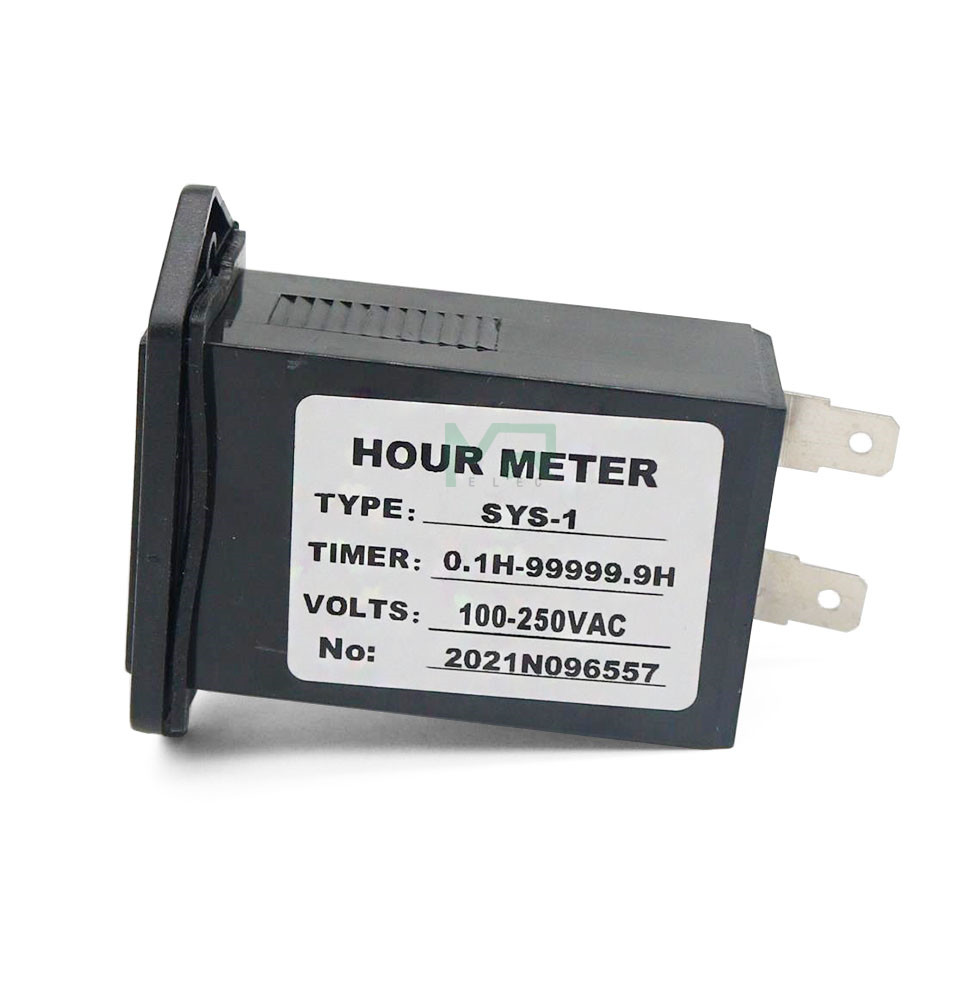 Compteur Horaire Mécanique HM001 - 6-80 V DC, Plage 0-99999,9 H, Pour Moteurs Essence, Générateurs, Tracteurs