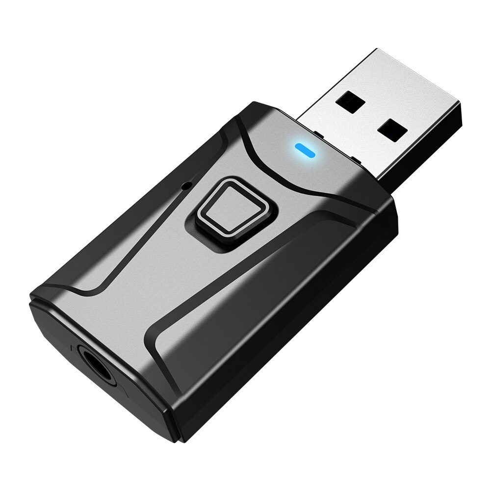 Receptor de Bluetooth inalámbrico, adaptador compatible con USB 5,0, 3,5mm, para PC, ordenador, Mini transmisor de Bluetooth de música: Default Title