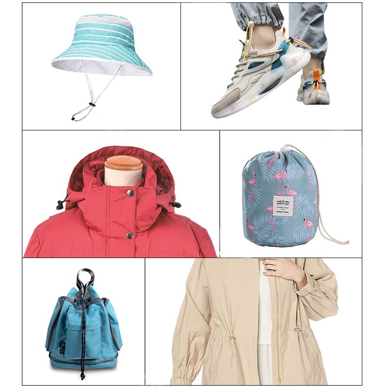 10 Pcs Pig Nose Shape Elastic Cord End Spring Buckle Plastic Buckle Adjustment Buckle Double Hole Pig Nose Buckle Bag Buckle