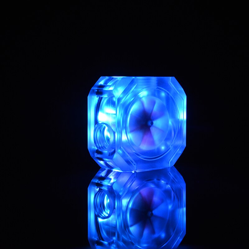 Syscooling water flow meter 5V RGB lights support flow rate indicator transparent color water cooling flow meter