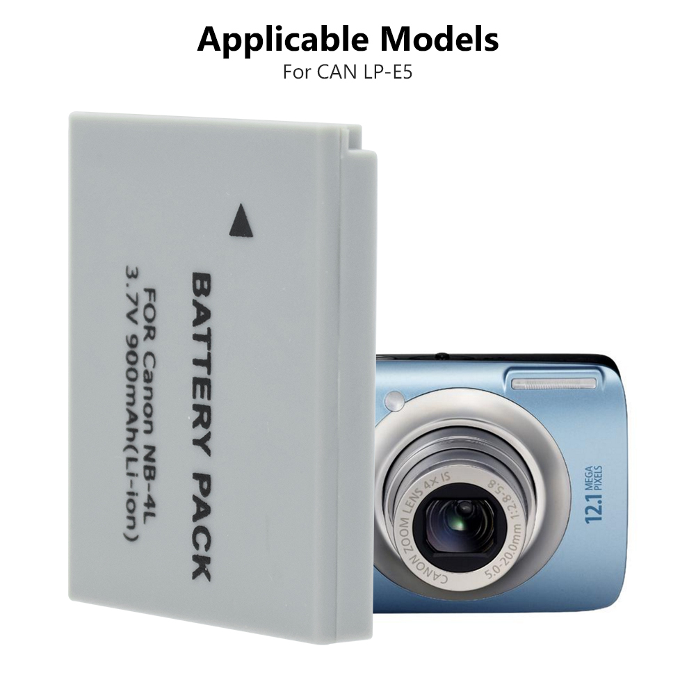 1/2 Pcs 3.7V NB-4L NB4L NB 4L 900mAh Li-ion Battery For Canon IXUS 30/40/50/55/60/65/80 IS/100/ I20/110/115/120/130/117/220