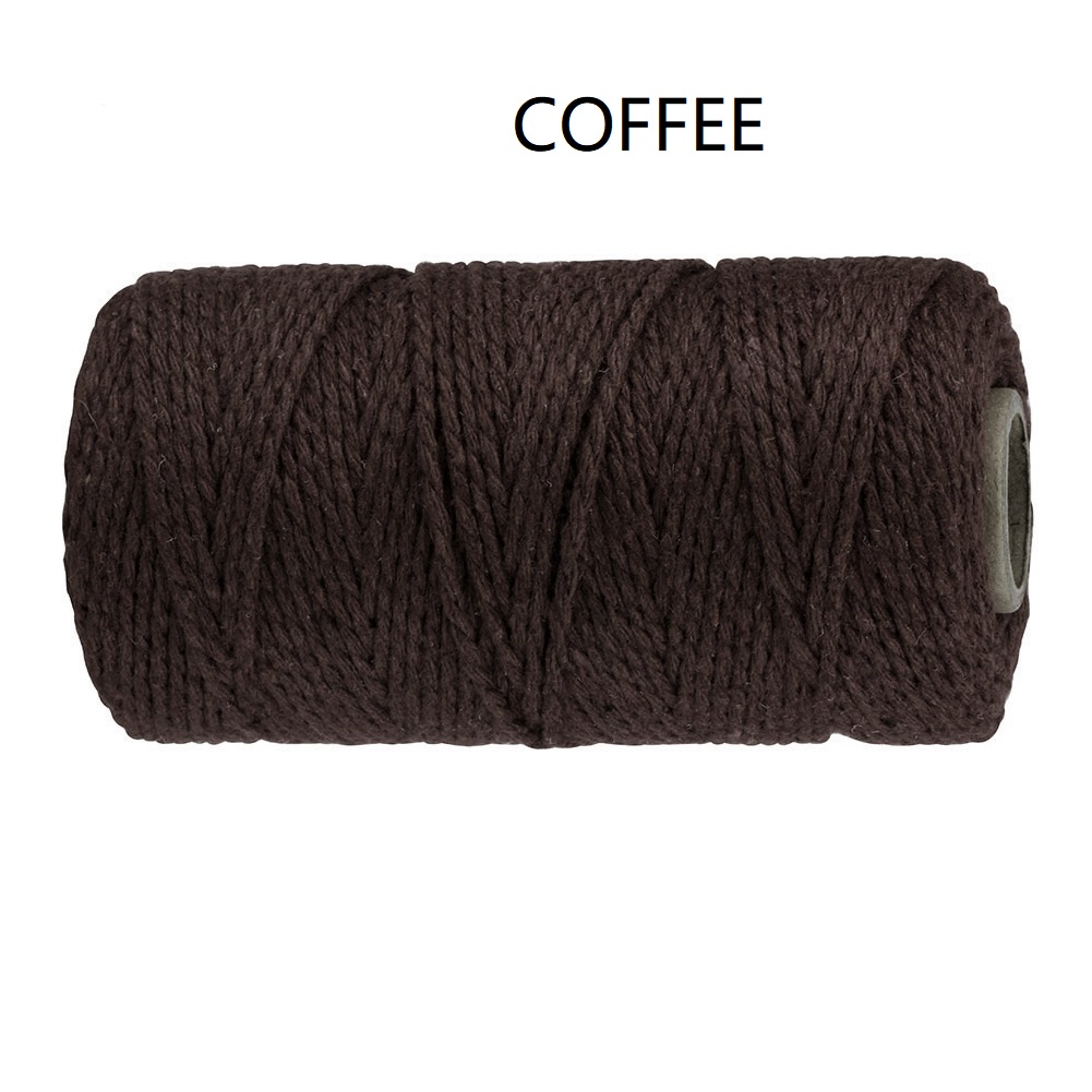 Macrame 2MM 100M Corde colorate Macrame Corda Macrame Filato intrecciato Cavo fatto a mano Appeso a parete Bohemia Festa di nozze Decorazioni per la casa CS002: Trasparente