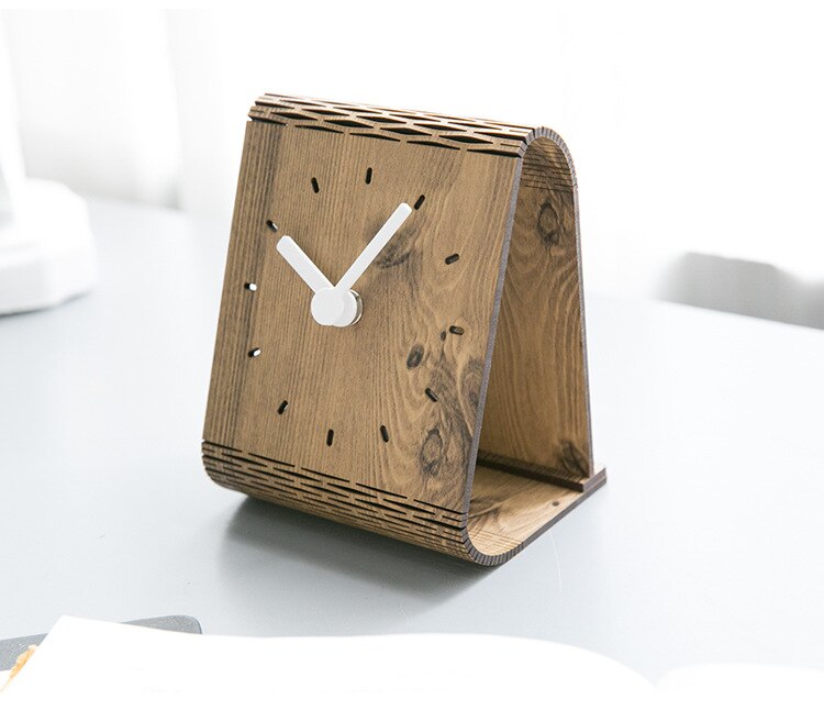 Wooden Table Clock Modern Bedroom Decoration Desk ... – Grandado