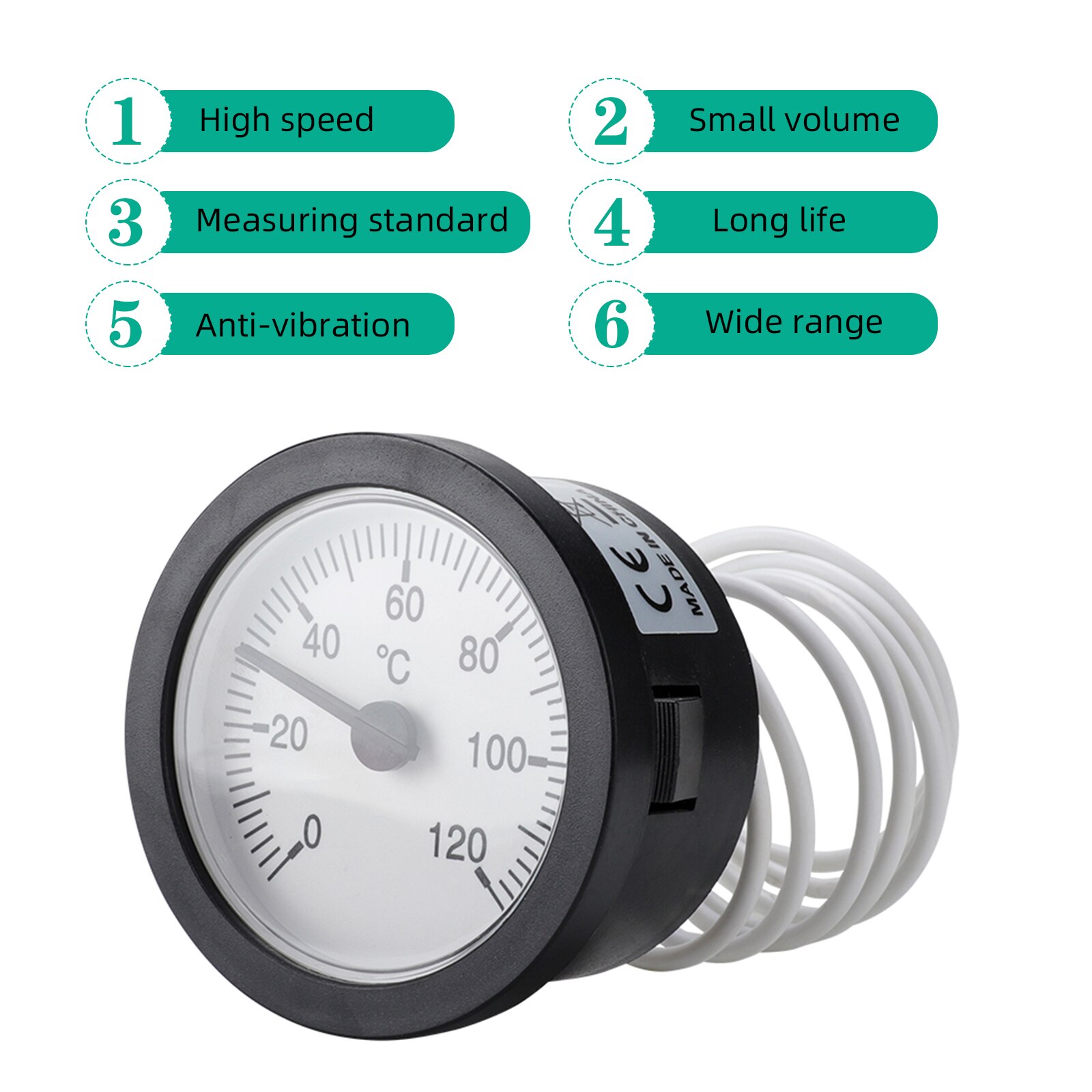 Pyrometer Hoge Temperatuur Sensor Voor Ketel Industrie Air Gas Temperatuursensor 120 ° Meter Gauge Water Tester Thermometer