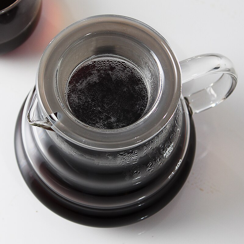 Suit V60 Pour Over Glass Range Coffee Server Carafe Drip Coffee Pot Coffee Kettle Brewer Barista Percolator Clear