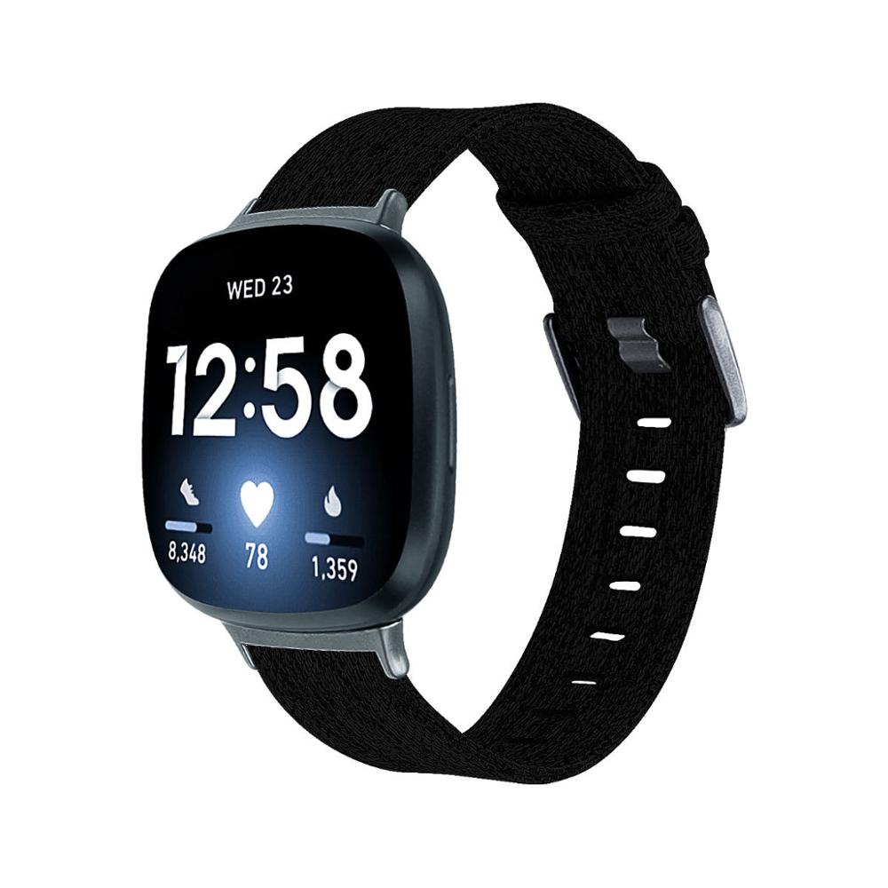 Nylon Band Voor Fitbit Versa 3 Band Canvas Nylon Armband Vrouwen Mannen Riem Voor Fitbit Versa 3/Gevoel smart Horloge
