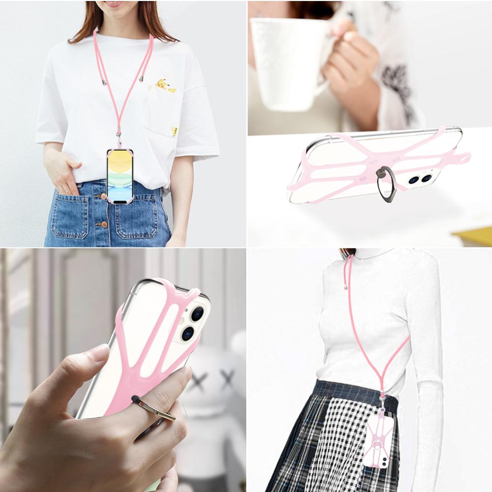Correa de teléfono móvil bandolera ajustable correas y cordones para el cuello para las llaves de tarjeta de identificación de sujección de insignia y USB bricolaje Nylon colgar correa de llavero