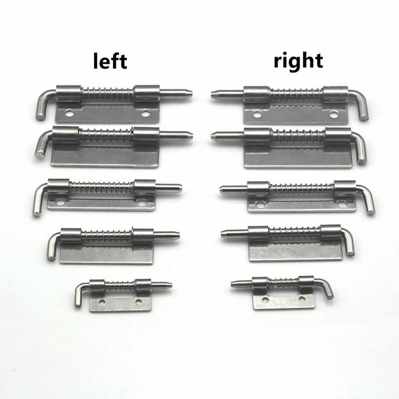 304 Stainless Steel Loaded Hinge Safety Spring Bolt Barrel Latch for Industrial Welding Distribution Cabinet Hardware