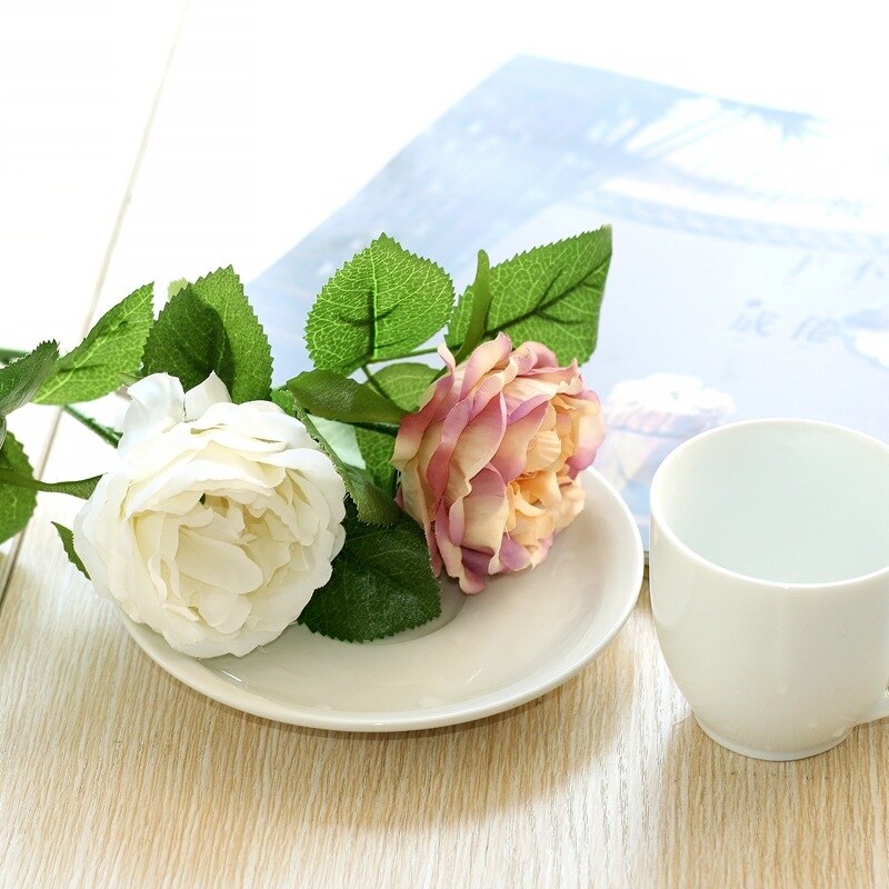 30cm kunstig rose blomst gren jul halloween festlig festutstyr bryllup vegg bue blomster hjem hage dekorasjon