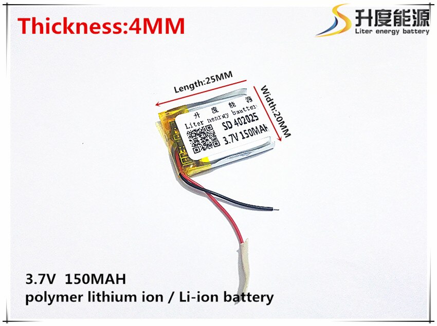 ) (2 stuks/partij) Polymeer lithium-ion batterij 3.7 V, 402025 CE FCC ROHS MSDS certificering