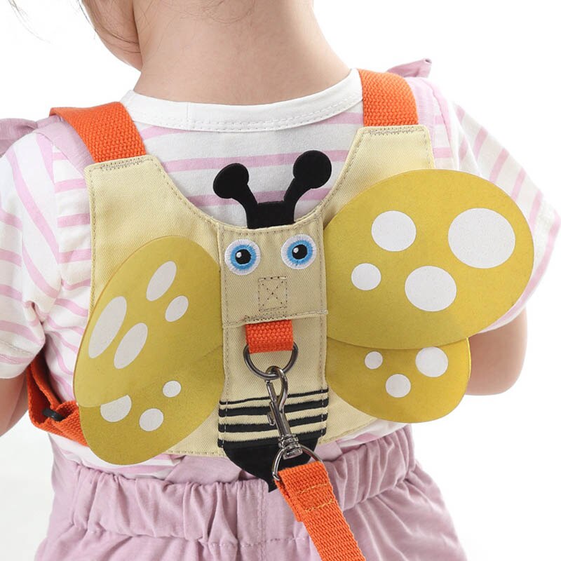 Children Learning Walking Back Traction Adjustable Safety Harness Toddler Walk Belt Keeper 1Pcs Anti Lost Rope Leash Accessories: bee yellow