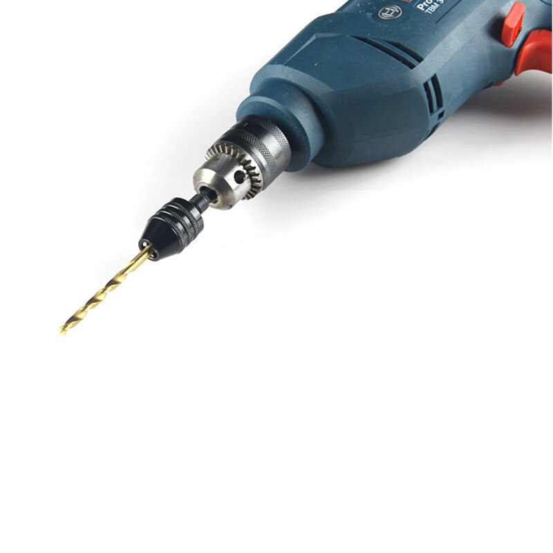 Drill Chuck Adapter Mini Keyless Drill Chuck Bit Self-Tighten Electric Drill Bits Collet Fixture Tools Quick Change Converter