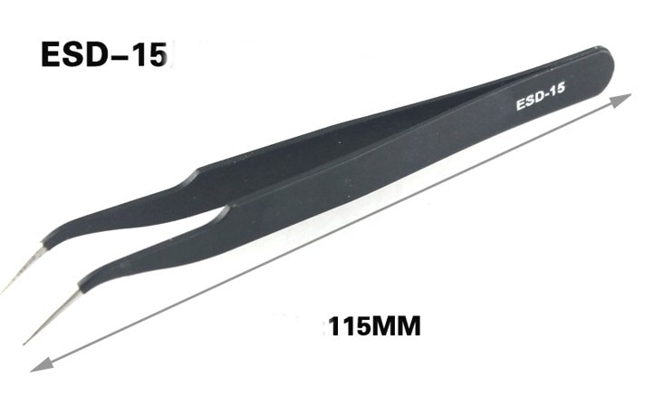 ESD-15 115Mm Gebrek Precisie Pincet Antistatische Pincet Roestvrij Pincet Model