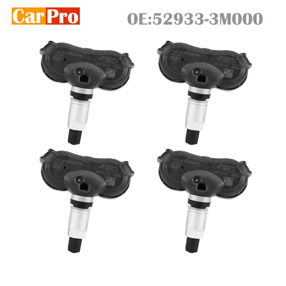 4 Pieces Tire Pressure Sensors TPMS 529333M000 52933-3M000 for Hyundai ix35 Tucson Elantra for Kia Mohave Rio Sportage