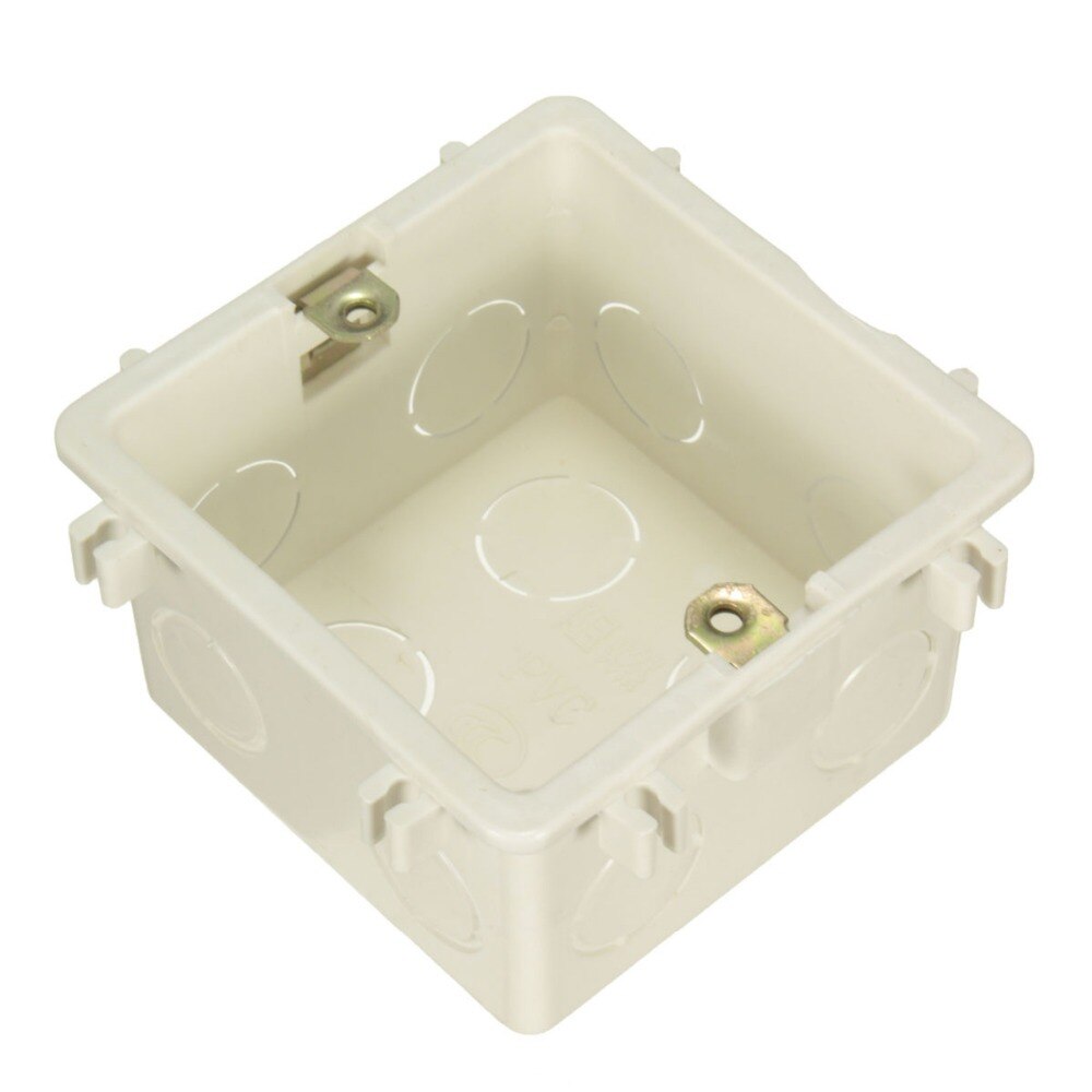 86*86mm Cassette Universal White Wall Mounting Box for Wall Switch and Plastic Enclosure Socket Back Box Outlet: mounting box 1