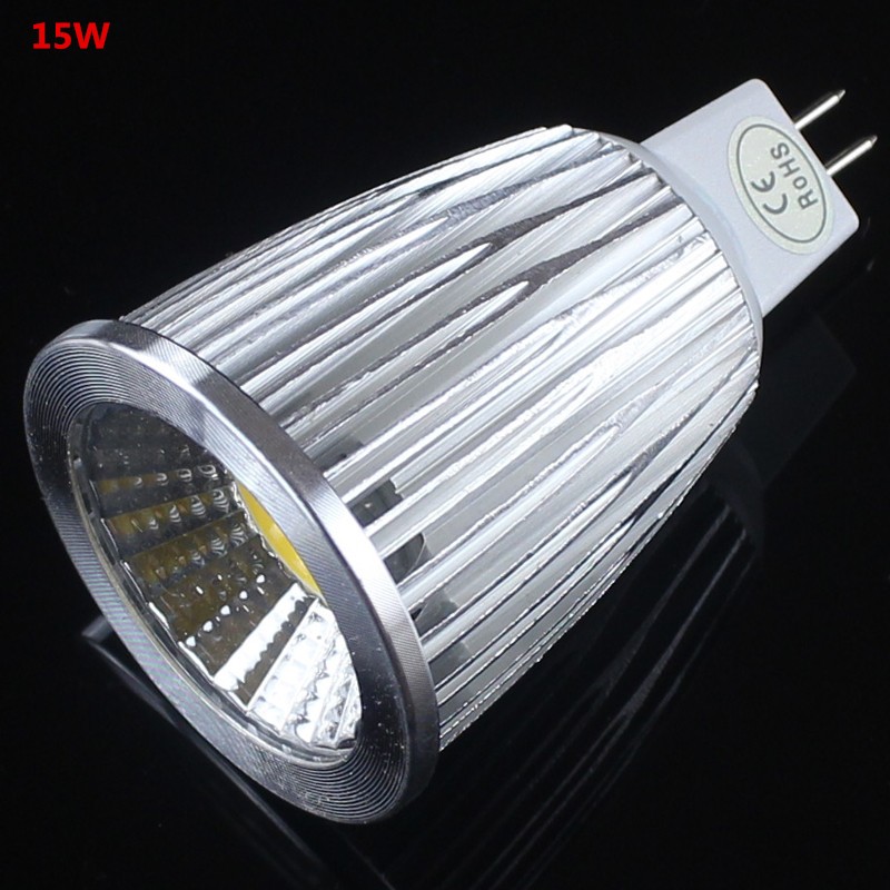 1 stk.  mr16 cob 9w 12w 15w led-pærer  mr16 12v,  varm hvid / ren / kold hvid led-belysning