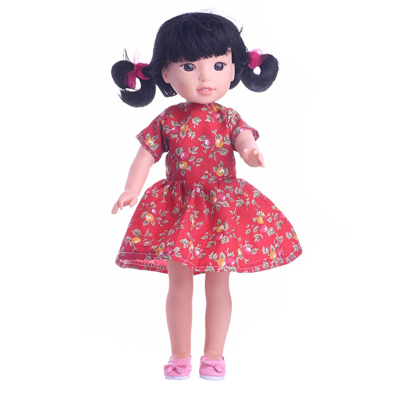 Luckdoll billig smuk 14 stilarter dukketøj kjole vælg til 14.5 tommer wellie wishers dukke og 14 tommer dukke og 1/6 dukke: M14