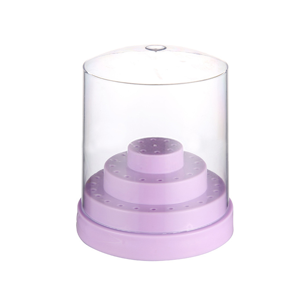 Soporte para brocas de uñas con 10/20/48 agujeros, estuche de almacenamiento vacío, contenedor de exhibición, caja de cortador de fresado, soporte de exhibición para manicura Acryl: Marfíl