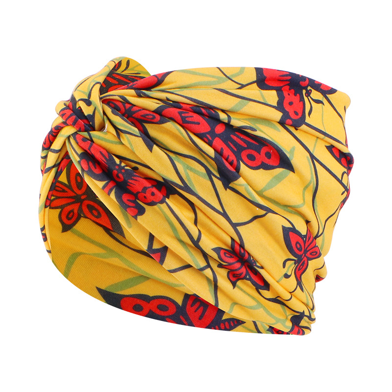 Bandeau torsadé imprimé africain pour femmes, bandeau élastique de sport, écharpe pour cheveux, large bandeau extensible, accessoires pour cheveux: Bleu