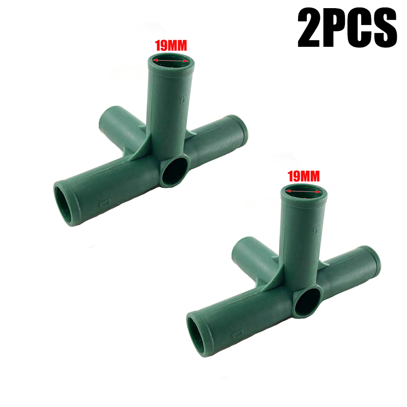 19MM Gardening Plastic Wrap Joint Tube Plug In Parts Greenhouse DIY 3Ways 4Ways Connector Bracket Frame Installation Accessories: Silver