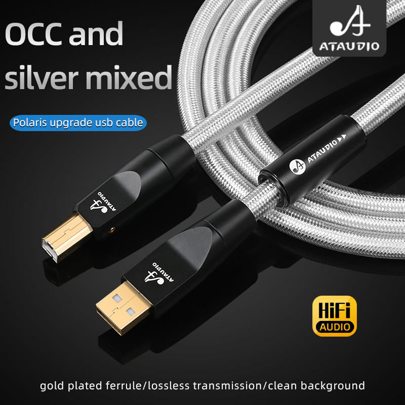 Ataudio hifi usb-kabel dac ab cb cc digital ab lyd a til b high-end type a til type b hifi usb otg type c-kabel
