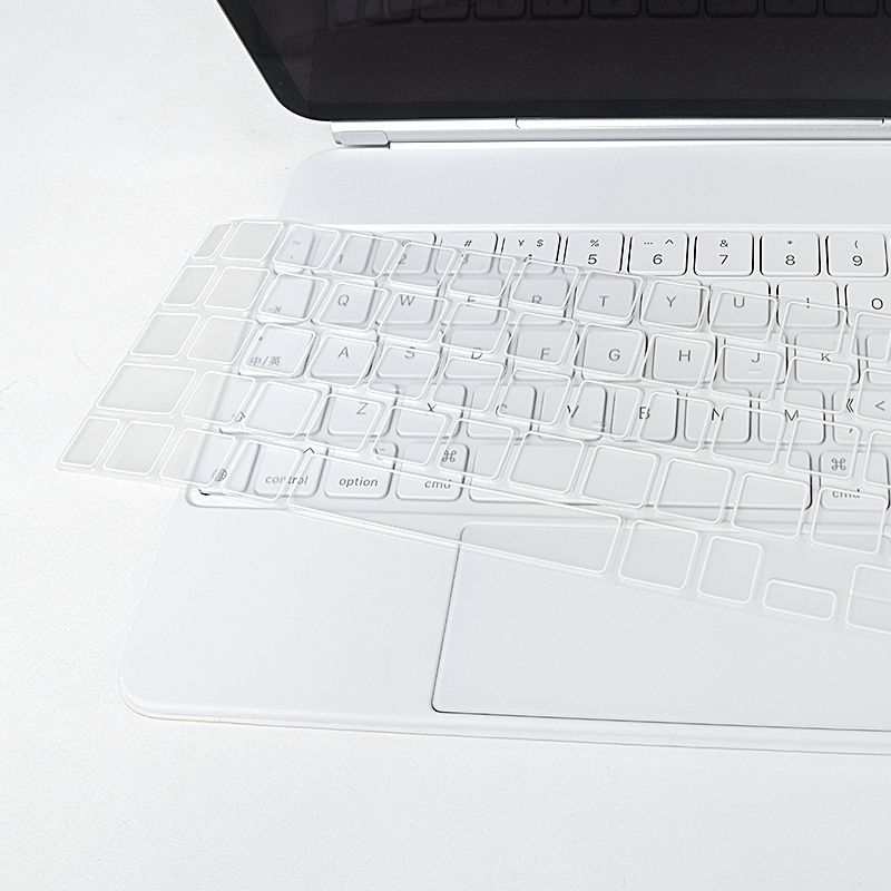 Magische Tastaturhaut für iPad Pro6 12,9 11 Zoll Schutzabdeckungsfolie für iPad Air 4 5. US TPU Stummschaltung wasserdicht weiß